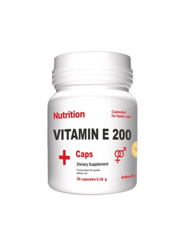 Витамины и минералы Vitamin E 200, 30 капсул EntherMeal (322292968)