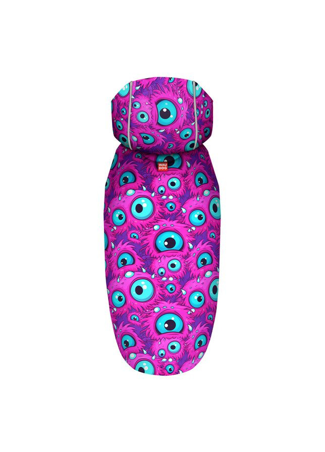 Дощовик-накидка з капюшоном для собак WAUDOG Clothes, малюнок "Око монстра",, А 23-26 см, B 30-36 см, С 15-20 см Collar (362581368)