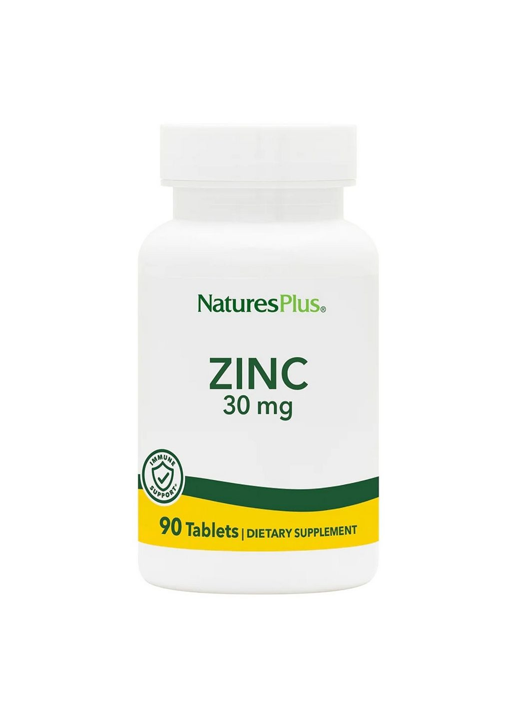 Вітаміни та мінерали Zinc 30 mg, 90 таблеток Natures Plus (293417964)