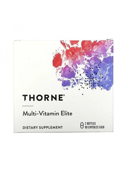 Мультивітаміни еліт, MultiVitamin Elite,, 2 пляшки по 90 капсул (THR-00653) Thorne Research (266265523)