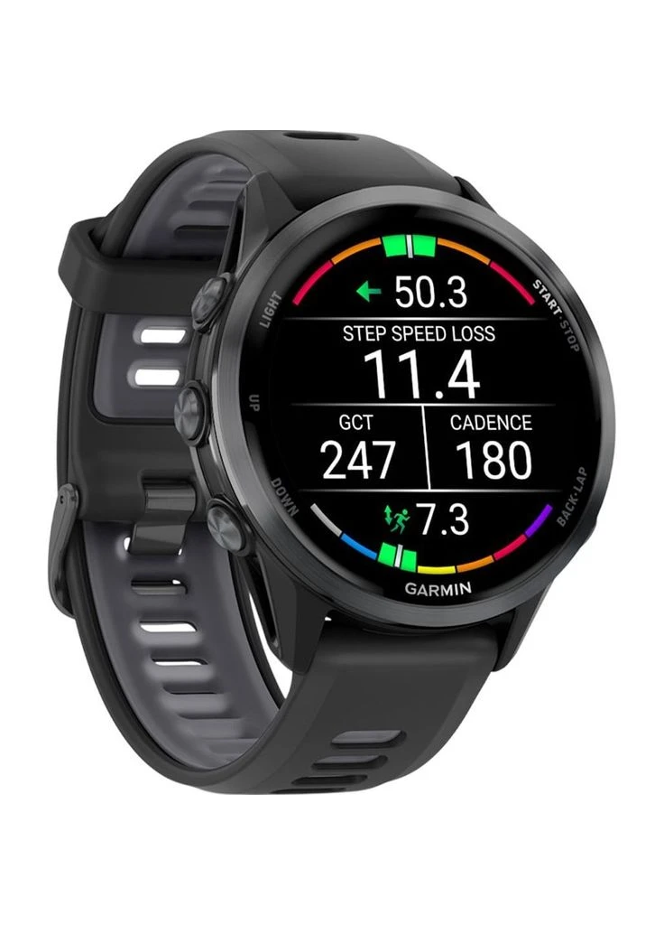 Смарт-годинник Forerunner 970 Carbon Grey DLC Titanium with Black Case and Black/Translucent Whitestone Band (010-02969-10) Garmin (400979942)