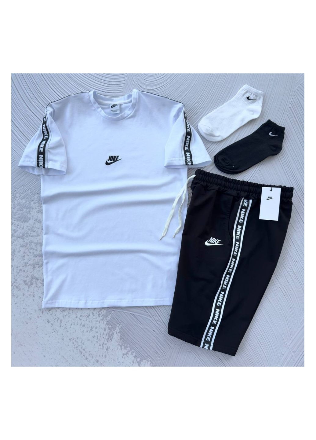 Чорно-білий літній літній комплект No Brand