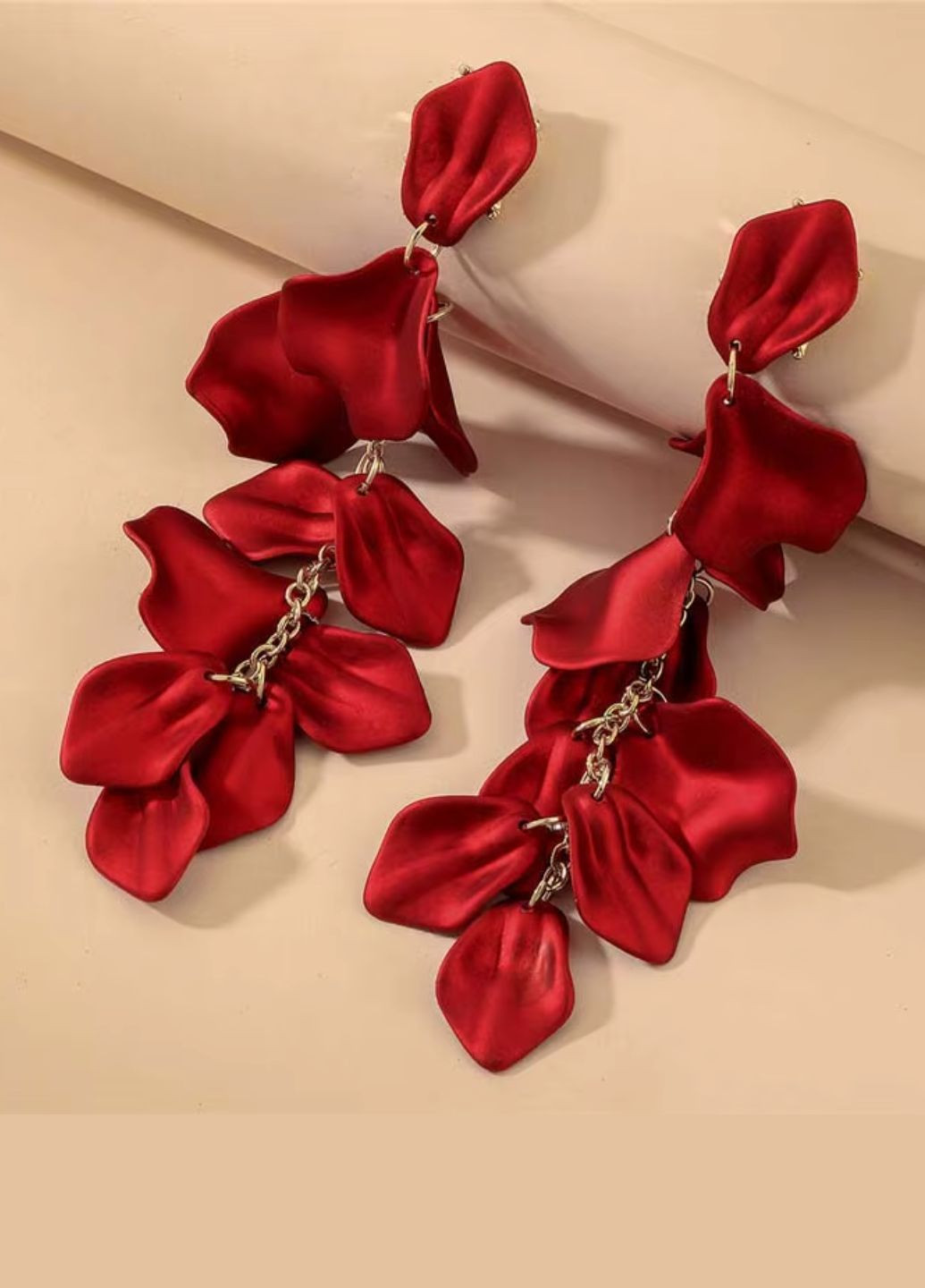 Серьги женские c лепестками длинные No Brand (314999020)