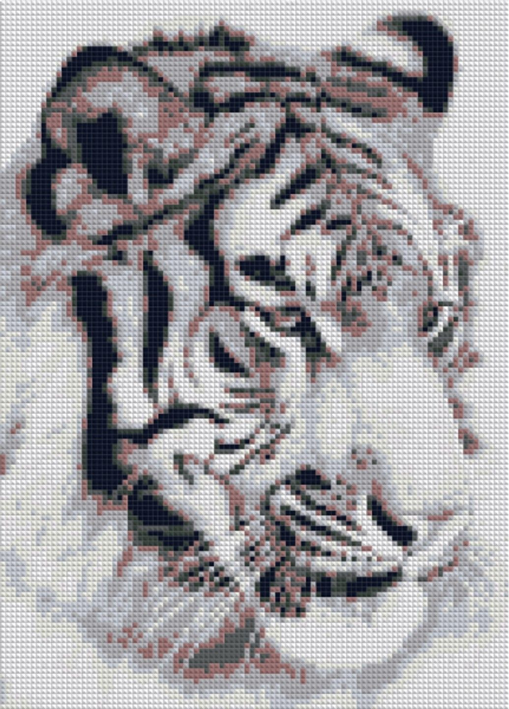 Алмазная вышивка "Белый Тигр Зимой " полная выкладка зашивка мозаика 5d наборы 30х40 см No Brand (332208274)