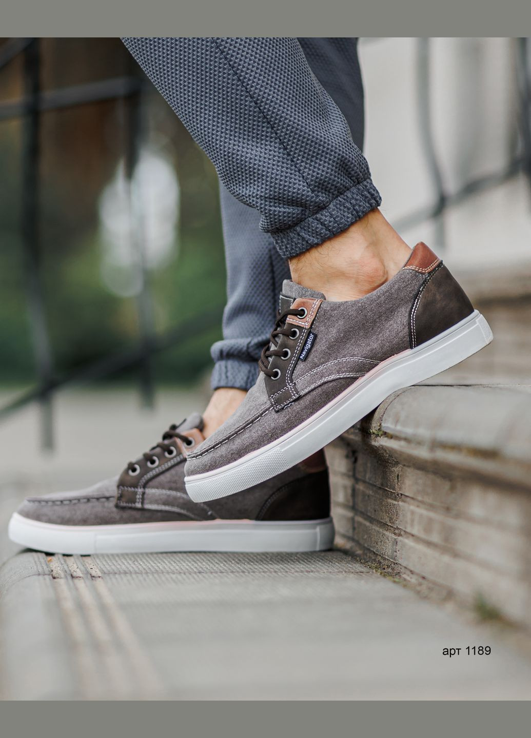 Темно-сірі кеди чоловічі casual step dark grey No Brand