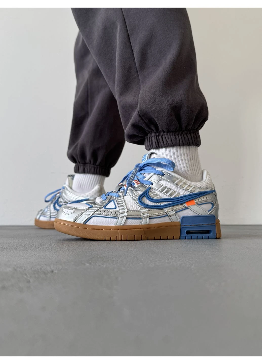 КРОСІВКИ ЖІНОЧІ NIKE X RUBBER DUNK GREY/BLUE НАЙК ДАНК БІЛІ No Brand білі демісезони (391961130)