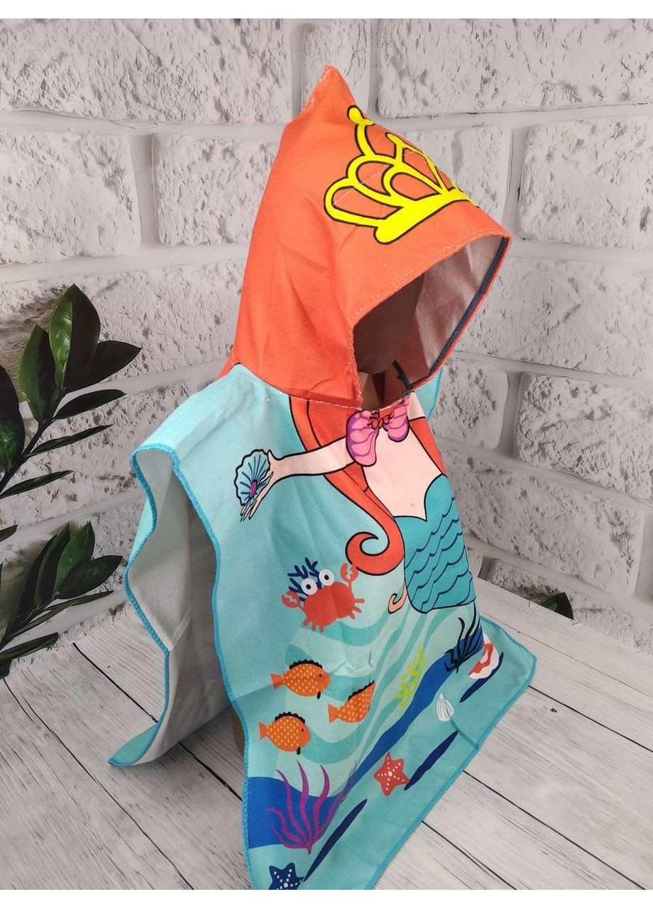 Дитяче пляжне пончо Русалка Colorful Home комбінований