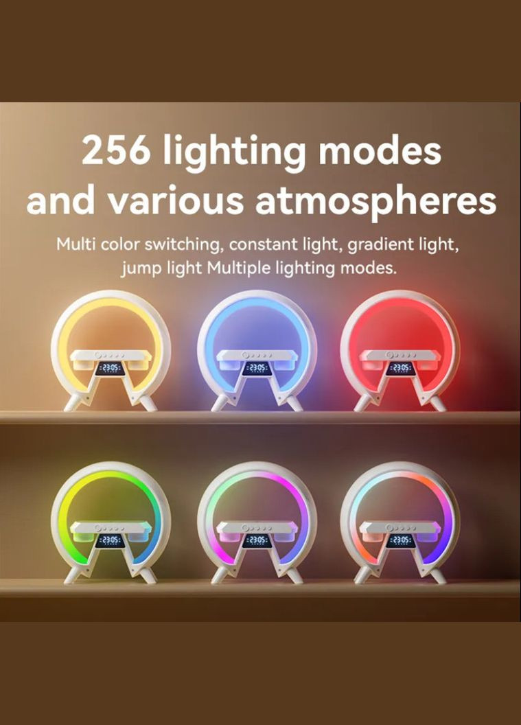 Настольная аккумуляторная смарт лампа ночник часы со встроенным аккумулятором No Brand (302243398)