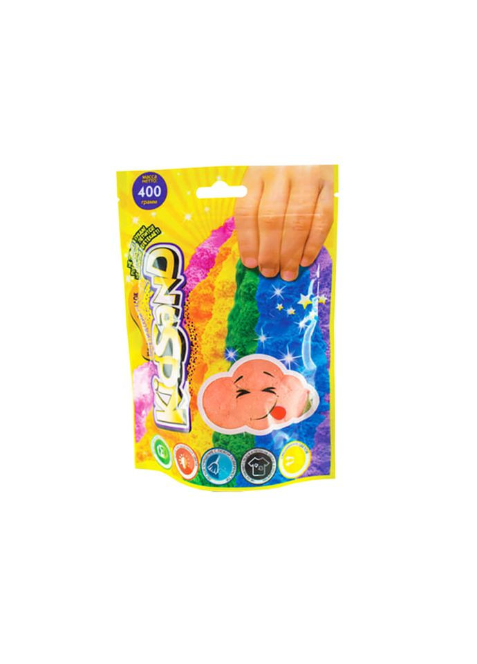 Кинетический песок "KidSand" KS-03-03 пакет 400 гр Оранжевый Danko Toys (305231979)