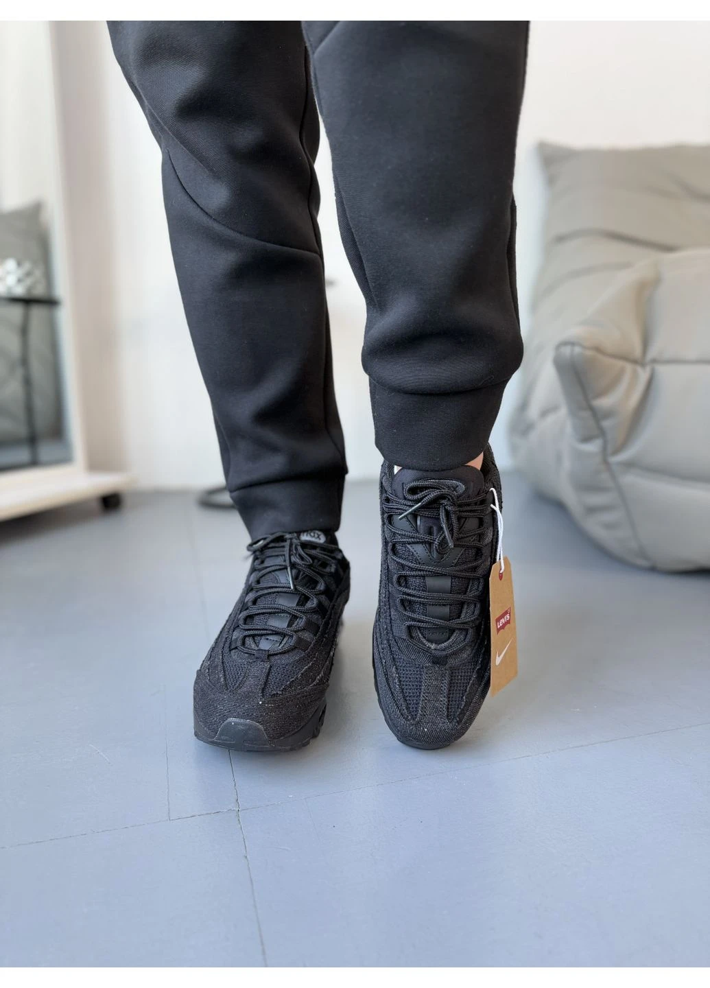КРОСІВКИ ЖІНОЧІ NIKE AIR MAX 95 OG LEVIS BLACK НАЙК АІР МАКС 95 ЧОРНІ No Brand чорні демісезони (391946257)