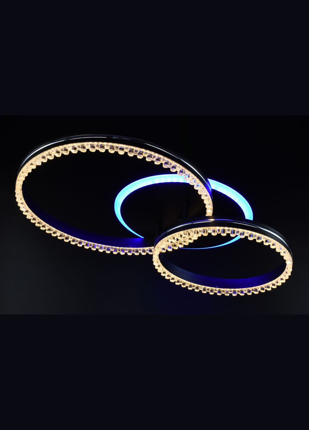 Люстра світлодіодна стельова LED світильник для квартири на стелю лед з пультом 26522 Чорний 12х40х61 см. Sunnysky (364758451)