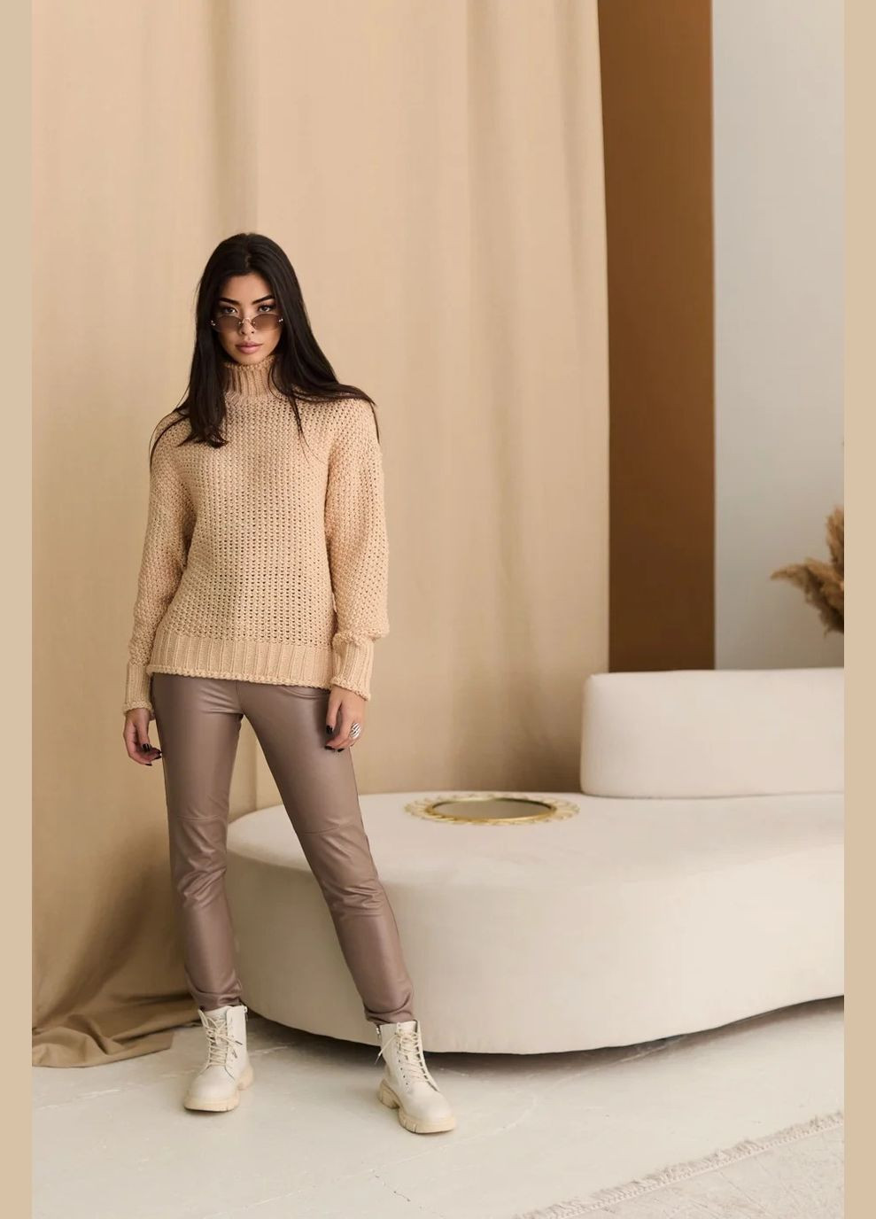 Коричневые демисезонные лосины Seventeen