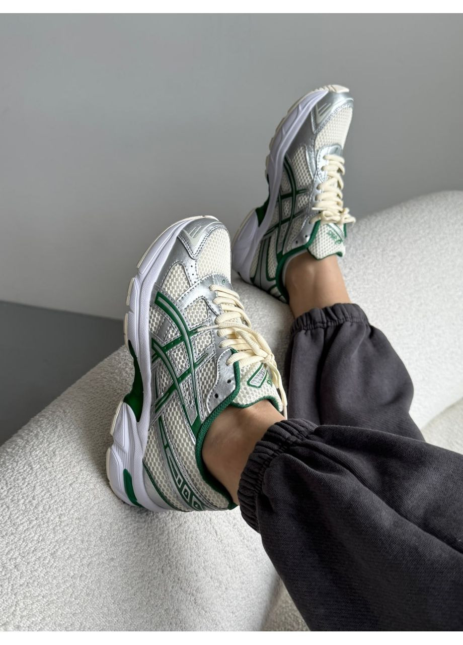 Сірі Осінні кросівки чоловічі asics gel-1130 silver / green асікс гель 1130 No Brand