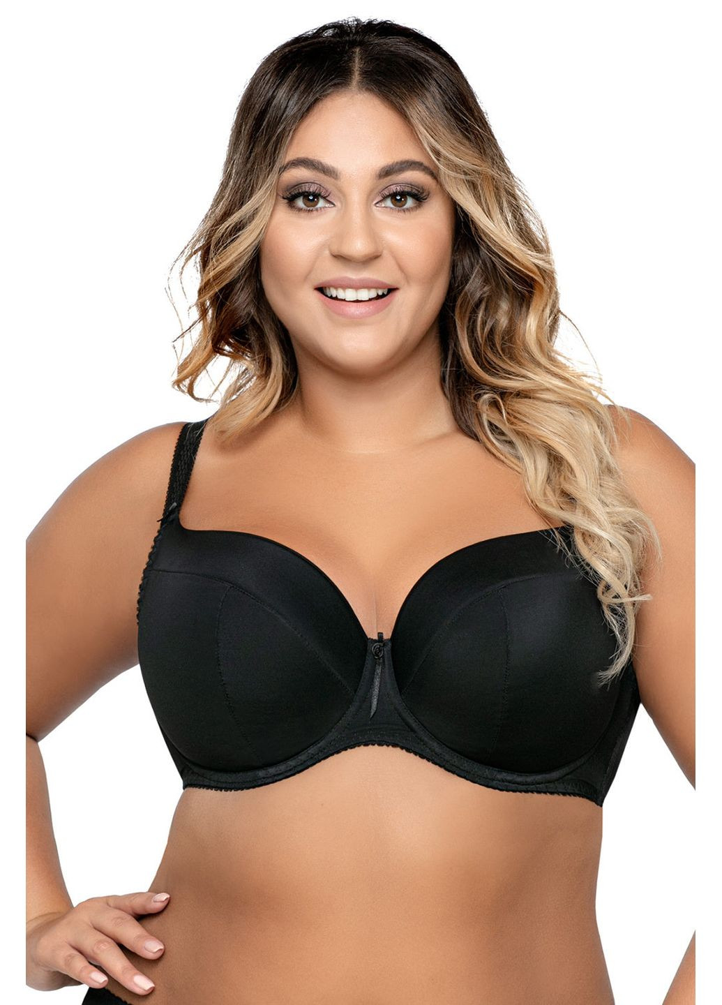 Чорний брасьер бюстгальтер full-cup Ava з кісточками