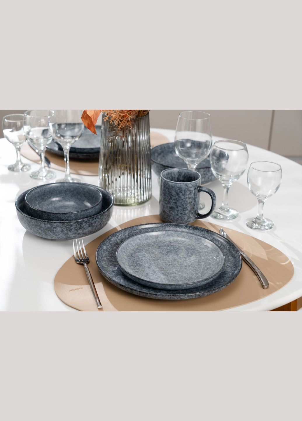 Тарілка супова Loreto AR1020LG 20 см сіра Ardesto (347229319)