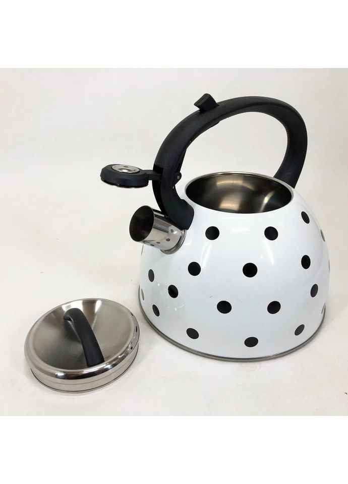 Чайник с свистком для газовой плиты UN-5301 2.5 л горошек, чайники для плит. Цвет: Unique (365813093)