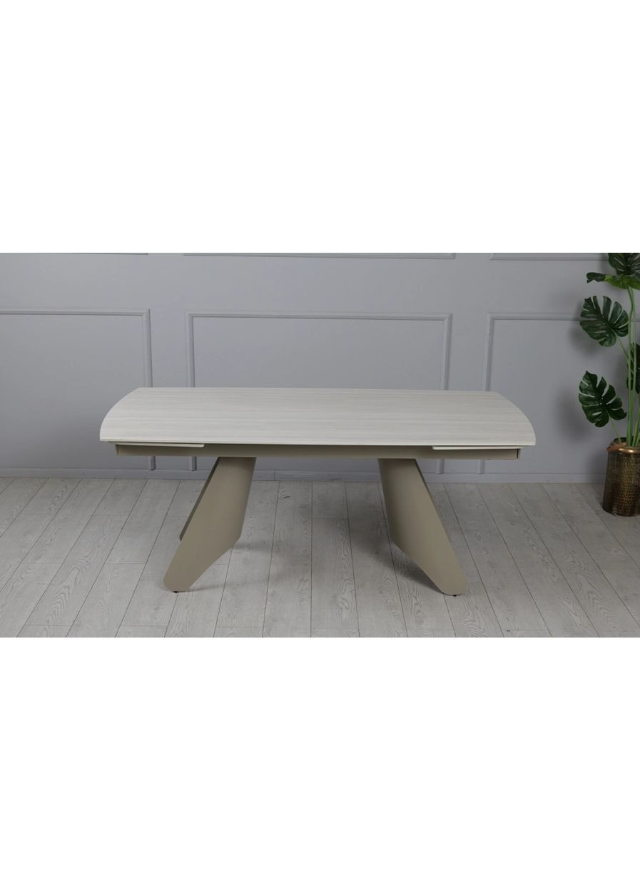 Стол Кармен обеденный раскладной 1800/2600x900x750 мат ноги тауп Prestol (363262345)