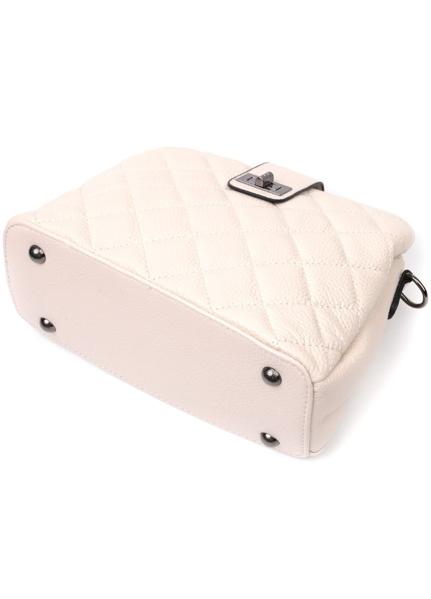 Вишукана сумка для стильних жінок із натуральної шкіри біла 22414 Vintage (329196712)