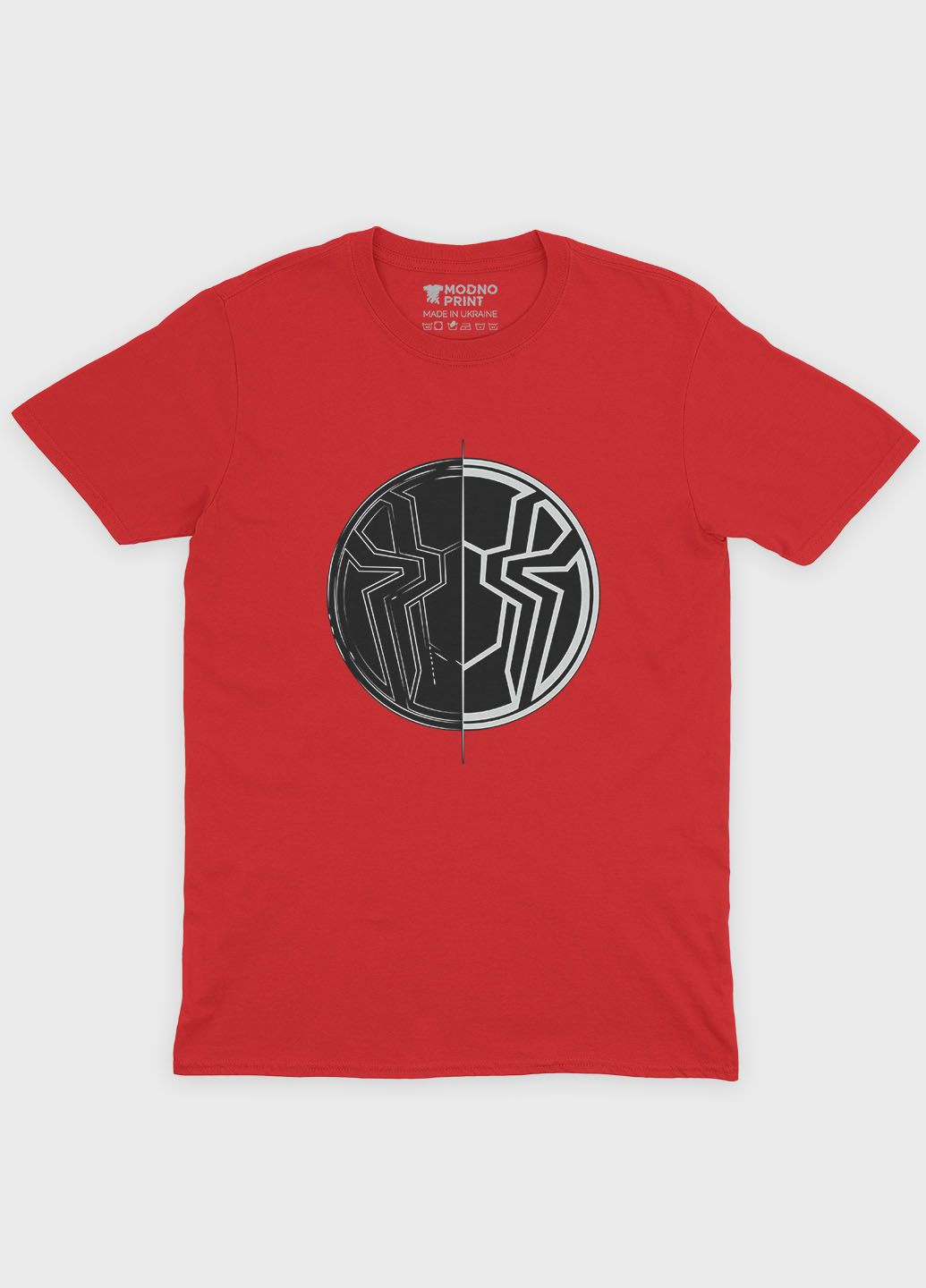 Красная демисезонная футболка для мальчика с принтом супергероя - человек-паук (ts001-1-sre-006-014-089-b) Modno