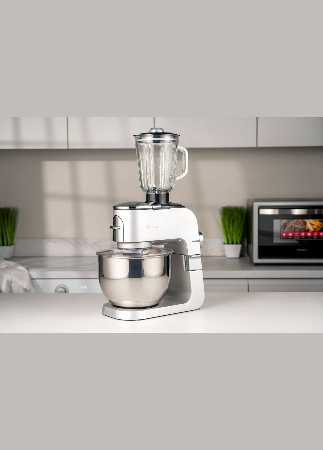 Кухонна машина 1500Вт, чаша-метал, корпус-метал, насадок-10, сріблясто-сірий Ardesto (342113970)