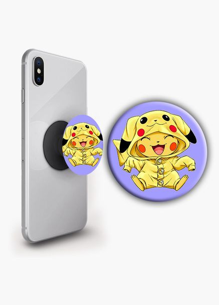 Держатель для телефона PopSockets Аниме Покемон #05 Черный No Brand (304503441)