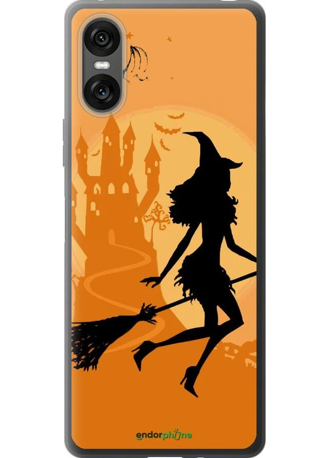 Чехол на Sony Xperia 10 VI Ведьма на метле "1184u-3976-70447" Endorphone (382305146)