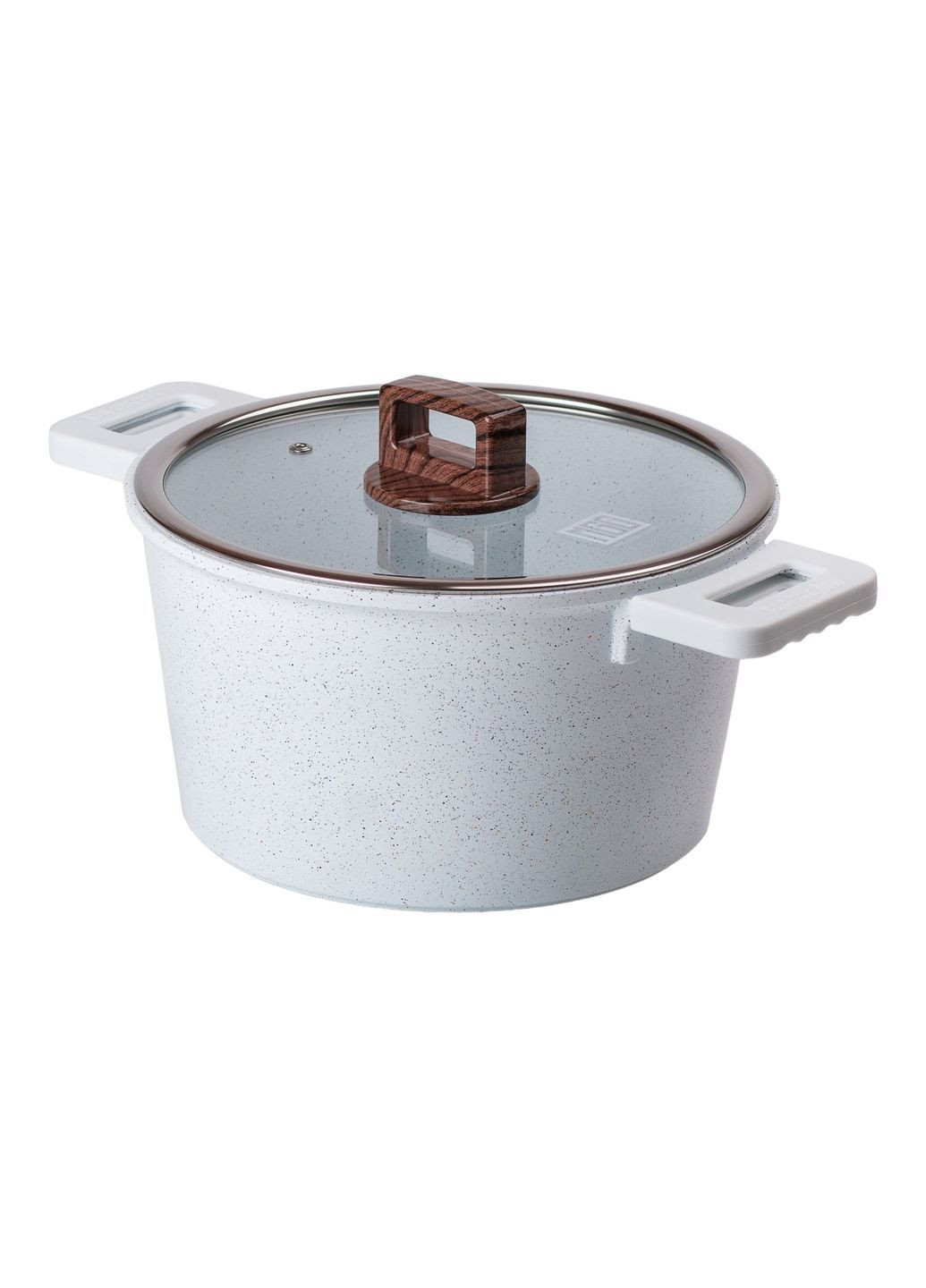 Каструля алюмінієва MGC з гранітним покриттям 5,3 л, біла MGC HP-4-441 No Brand (373399871)