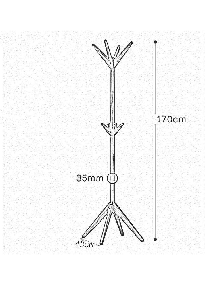 Стойка вешалка для одежды из дерева Видин капучино (СВГ-001809) No Brand (328076992)