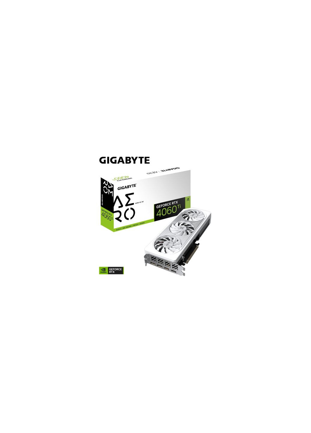 Видеокарта (GVN406TAERO OC-8GD) Gigabyte geforce rtx4060ti 8gb aero oc (275099637)