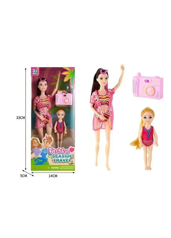 Игровой набор «Кукла с малышом и фотоаппаратом» No Brand (391095990)