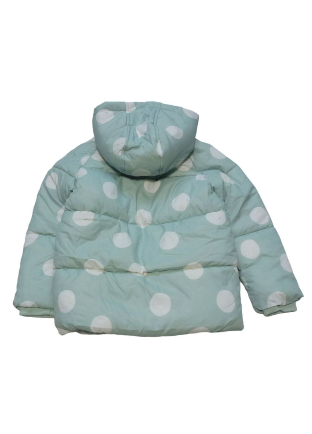 Мятная зимняя куртка зимняя для девочки, мятная в горох, 116-122 см, 6-7 л George
