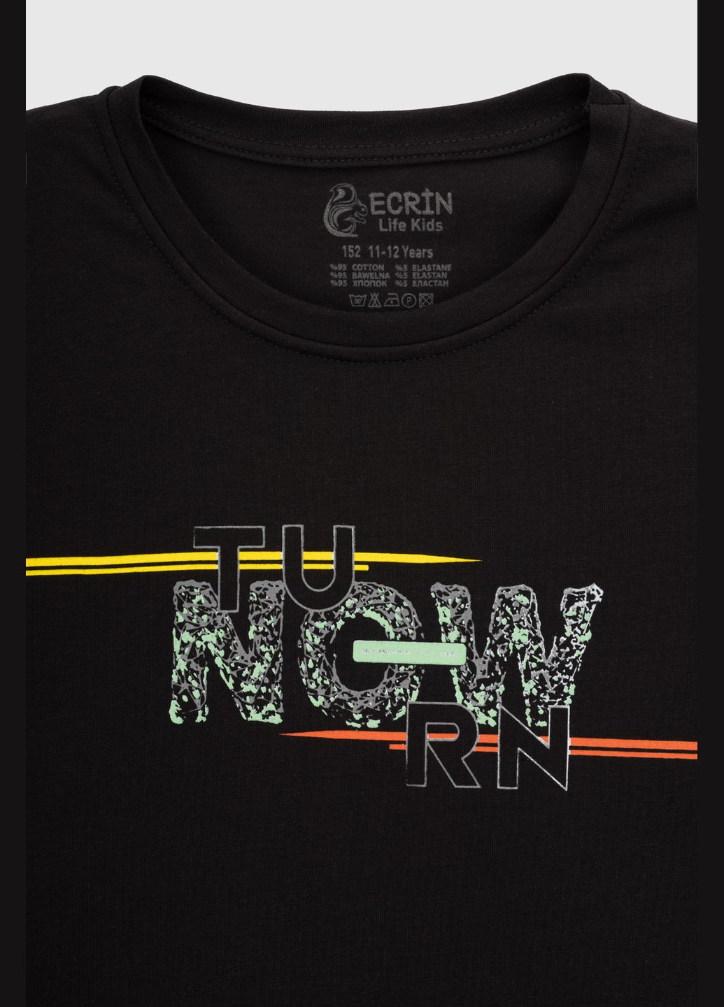 Чорна літня футболка Ecrin
