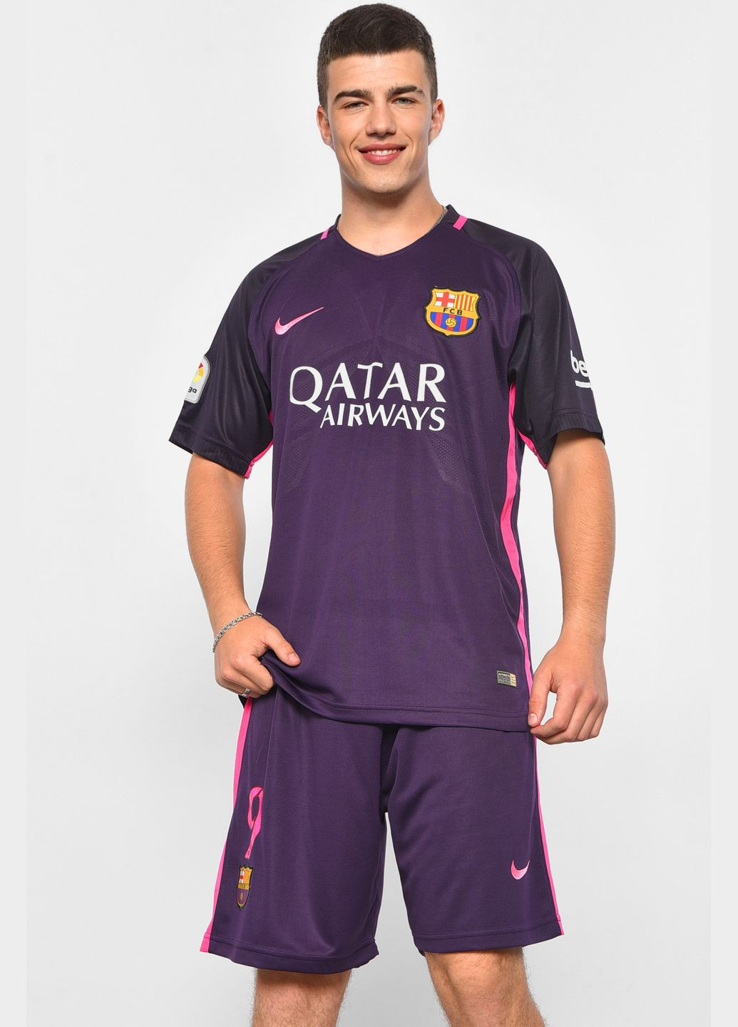 Футбольна форма чоловіча фіолетового кольору Let's Shop (293765066)