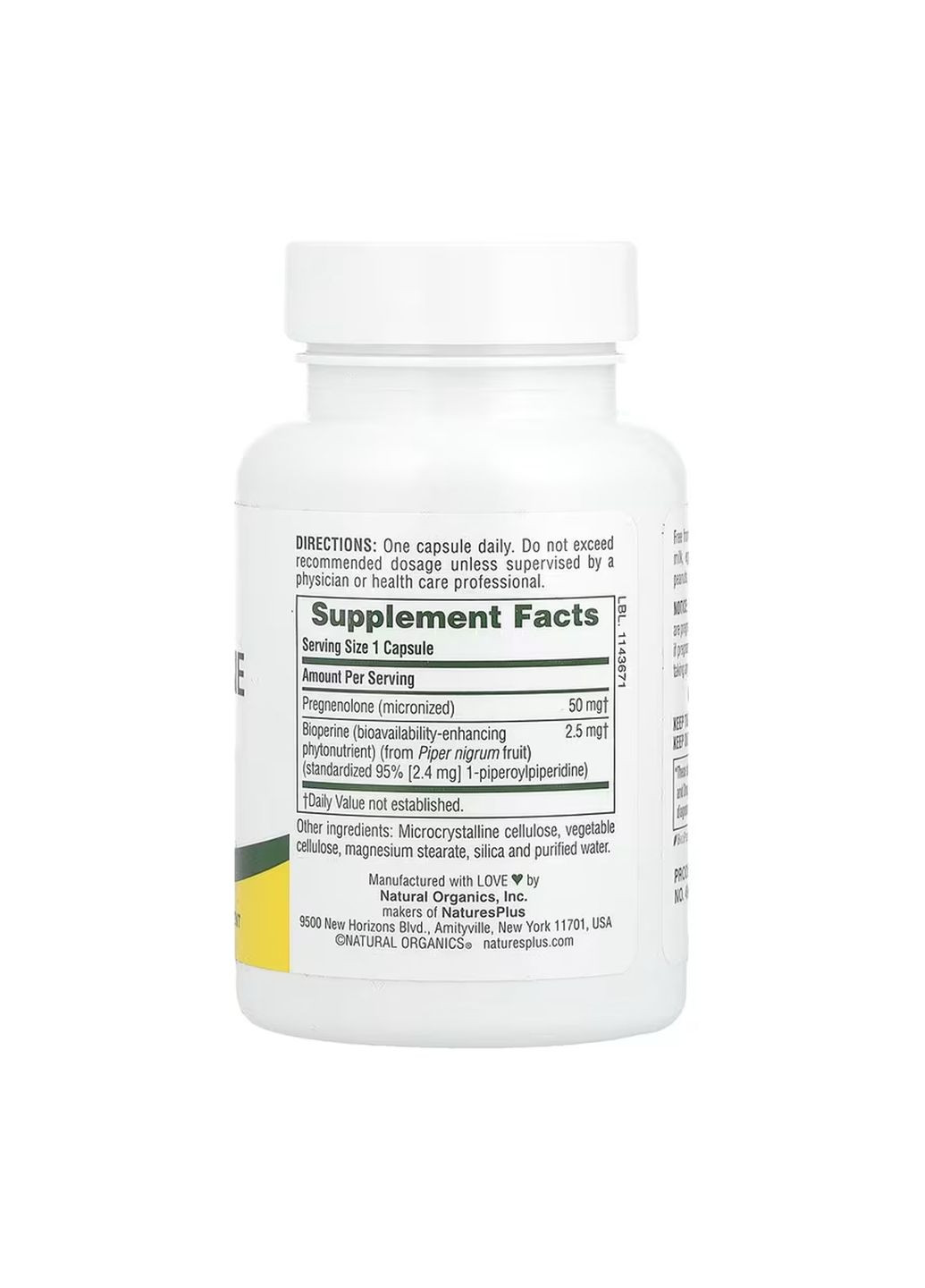 Ultra Pregnenolone with Bioperine 60 капсул для поддержки мозга и когнитивных функций улучшение памяти ProDobro (368991210)