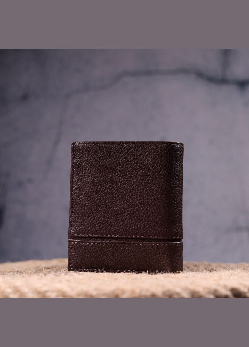 Портмоне для документів чоловіче з натуральної шкіри 21322 Коричневий Karya (306882001)