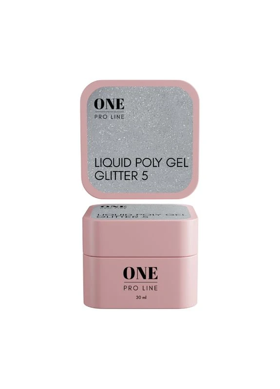 Жидкий полигель LIQUID POLY GEL GLITTER №05 30ml ONE PRO LINE (396842368)