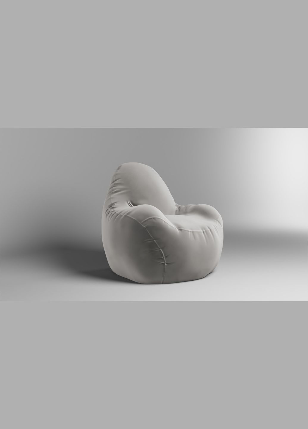 Кресло – мешок Relax 100 см Велюр Florida Light Gray SkyPuff (339871585)