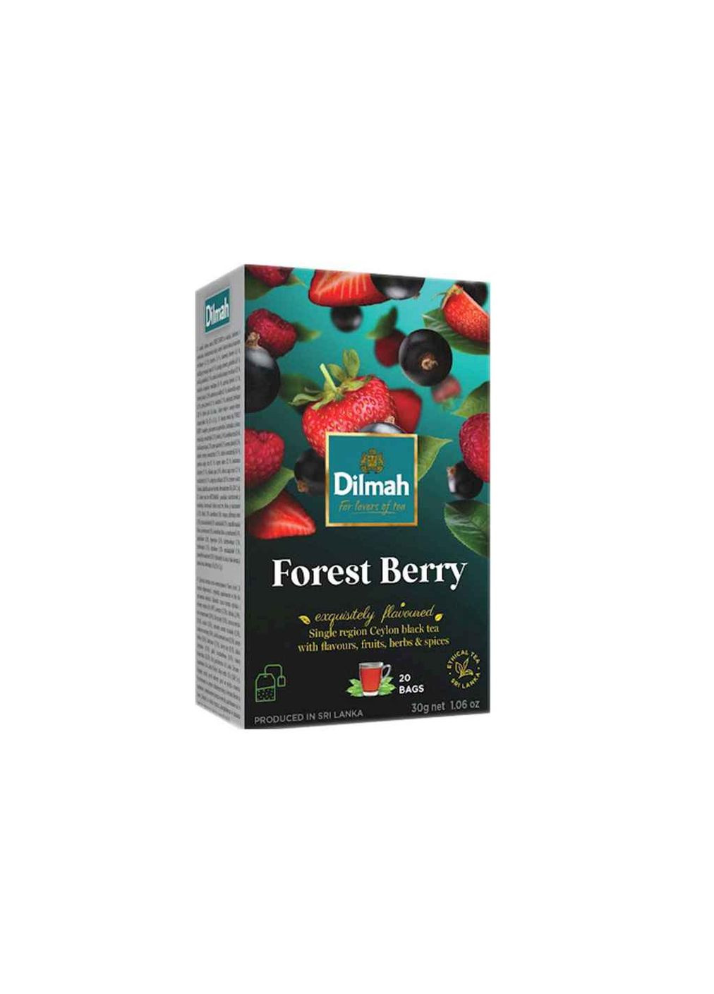 Чай пакетований чорний фруктовий та трав`яний 20 пакетиків Лісові ягоди з/я 1,5г Dilmah (357221024)