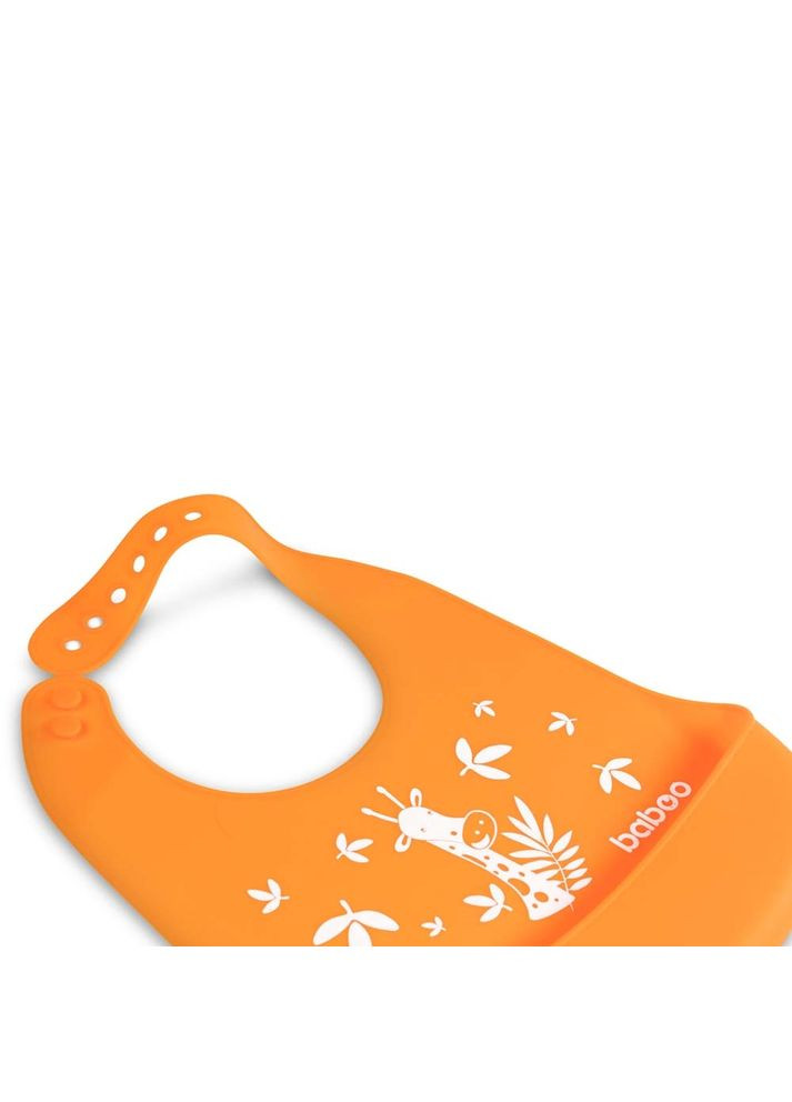 Нагрудник силіконовий Safari, помаранчевий, 4+ місяців () Baboo 11-006 (335973908)