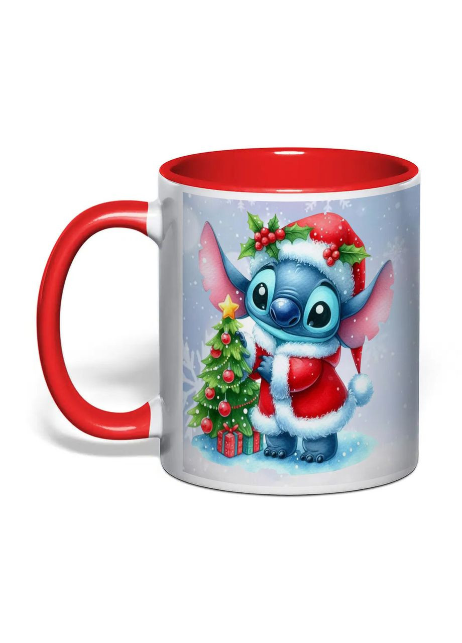 Чашка з друком "Стіч" 330 мл (колір червоний) (35273) No Brand (371917747)