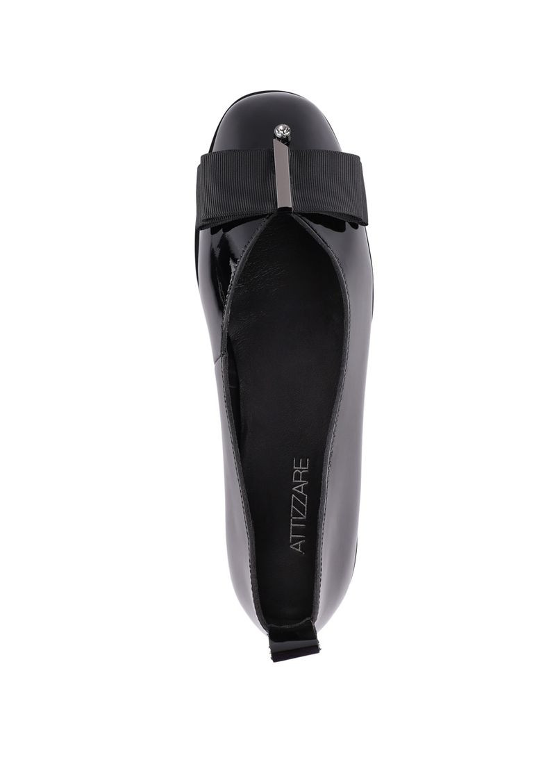 Жіночі жіночі балетки yw161-1-k вл-25 чорний лак MIRATON | чорні (322181779)