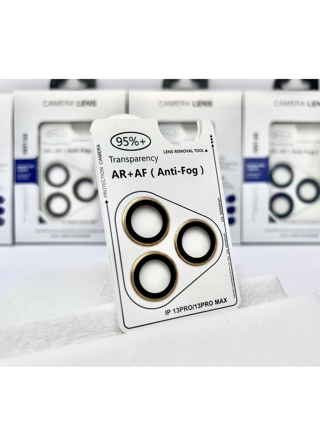 Отдельные линзы на камеру для 13 PRO защитное стекло AR+AF линзы айфон 13 о комплекте 3 шт camera lens Gold No Brand (369137178)