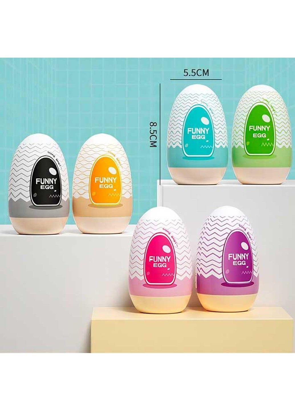 Набор мастурбаторов Funny Egg 6 шт. No Brand (288538563)