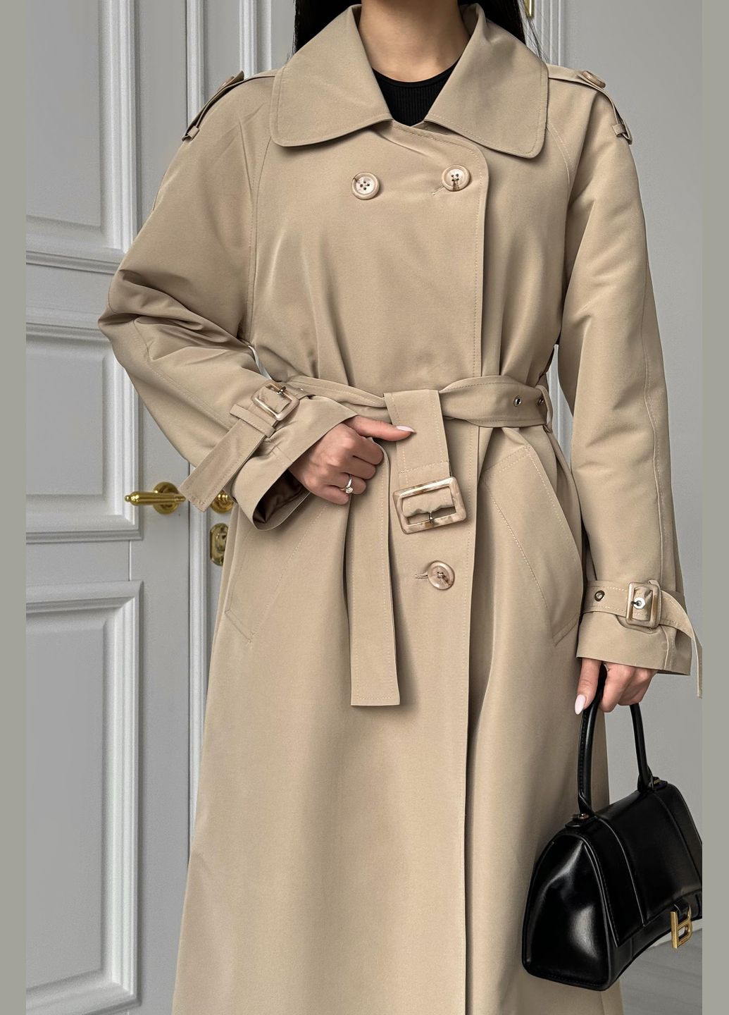 Бежевое демисезонное Тренч Liton