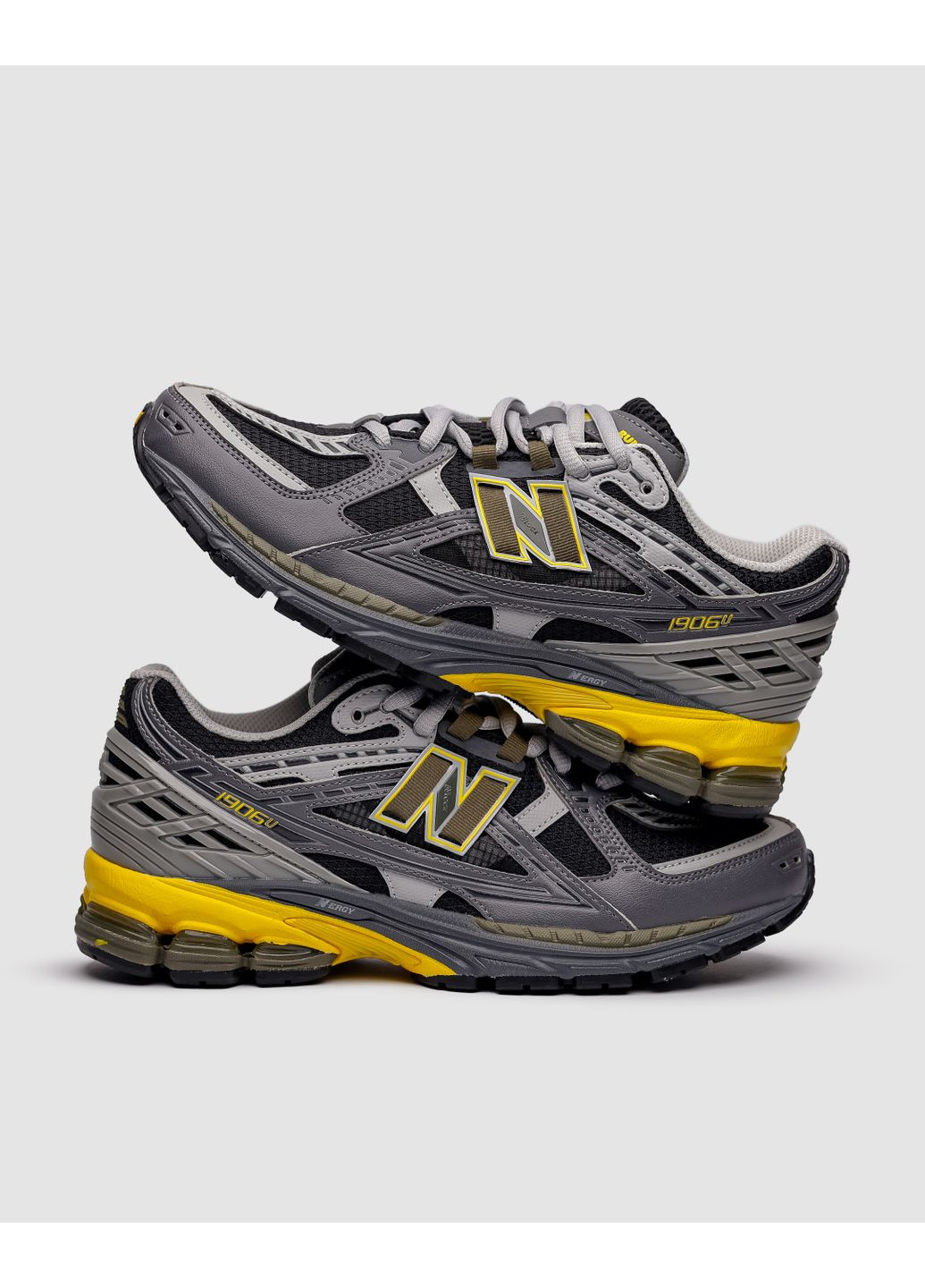 Черные демисезонные кроссовки мужские new balance 1906n castlerock black yellow нью беланс 1906n No Brand