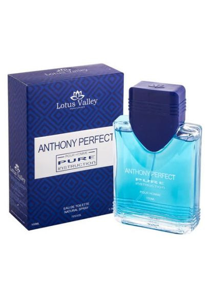 Чоловіча туалетна вода Anthony Perfect Pure Instruction 100 мл Lotus Valley (361894468)