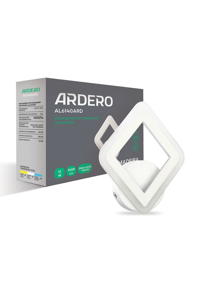 Світлодіодний накладний світильник AL6140ARD MADEIRA 12Вт (80251) Ardero (370253105)