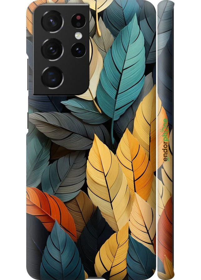 Чехол на Samsung Galaxy S21 Ultra (5G) Цветные листья "5644m-2116-70447" Endorphone (363326032)