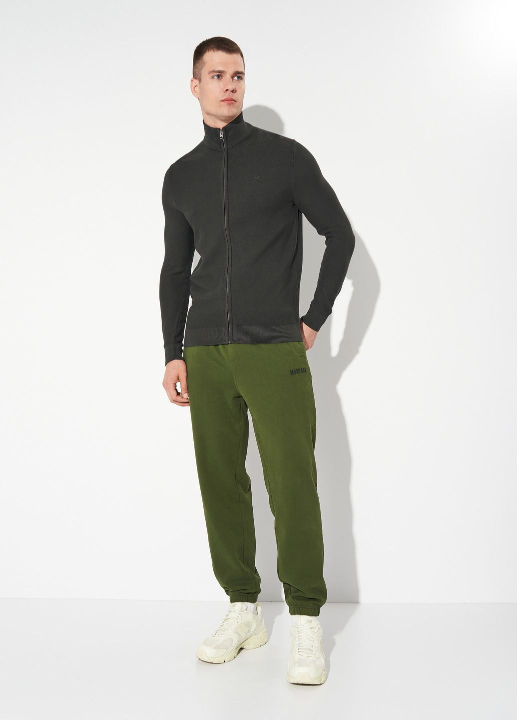 Кофта мужская на молнии Темно-коричневый (1015476) Mustang Escondido (363841218)