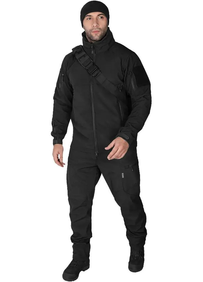 Чорна демісезонна куртка phantom ystem ofthell чорний Camotec